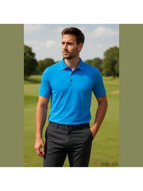 Orvieto Performance Striped CoolWick Golf Shirt Men’s Medium